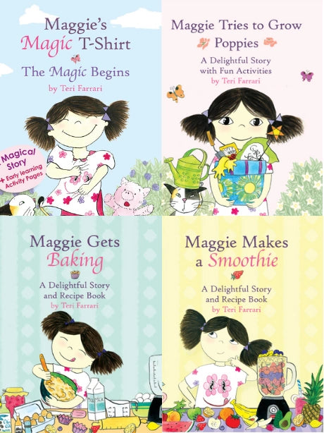 set of four children's book covers