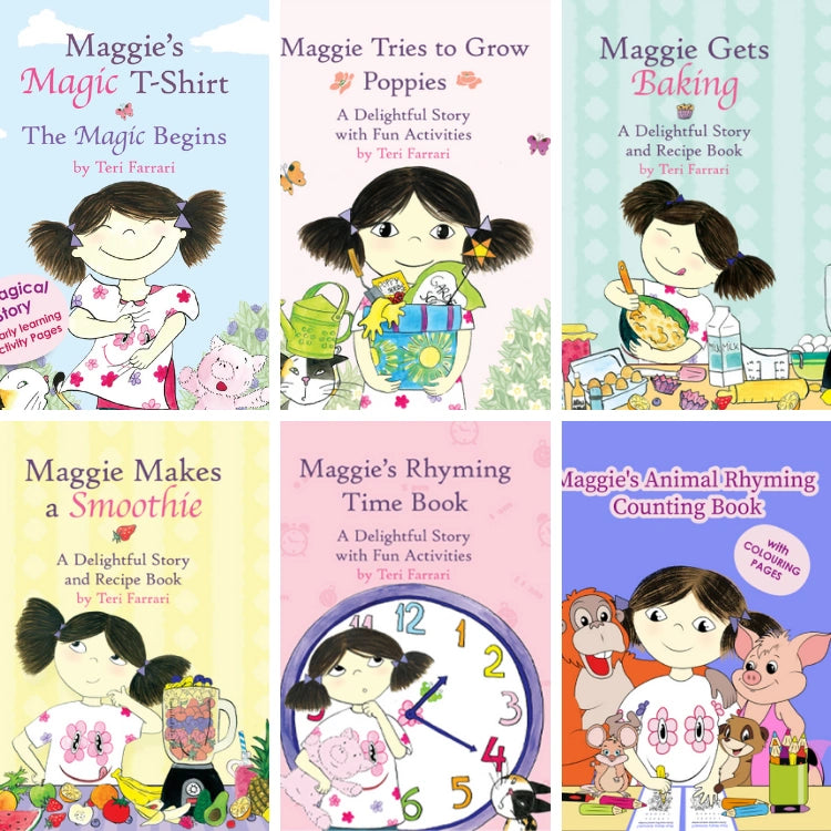 Maggie complete 6-book set: all six Maggie's Magic T-Shirt picture books by Teri Farrari